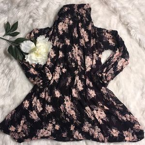 Cold shoulder floral dress